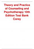 Theory and Practice of Counseling and Psychotherapy 10th Edition Test Bank Corey