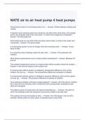 NATE air to air heat pump 4 heat pumps exam 2023