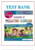 Wongs Essentials Of Pediatric Nursing 10th Edition Hockenberry Test Bank