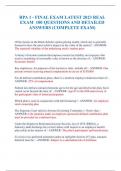 RPA 1 - FINAL EXAM LATEST 2023 REAL EXAM 100 QUESTIONS AND DETAILED ANSWERS (COMPLETE EXAM