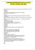 C785 BIOCHEMISTRY FINAL EXAM STUDY GUIDE 2023-2024