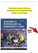 Test Bank for Anatomy & Physiology for Emergency Care, 3rd Edition By Bledsoe Chapter 1 - 20 | 100 % Verified