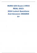 NURS 629 Exam 2 MVU REAL 2023