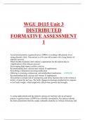 WGU D115 Unit 3 DISTRIBUTED FORMATIVE ASSESSMENT 1