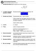 ACS Analytical Chemistry Solved 100% Correct!!