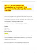 WGU C810 Pre-Assessment  Foundations of Healthcare Data  Management. Questions and answers.  Rated A+ (2024/2025 Exam UIPDATE. APPROVED)