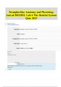 Straighterline Anatomy and Physiology 1mLab BIO201L Lab 6 The Skeletal System Quiz 2023.