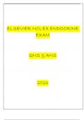 ELSEVIER NCLEX EXAM ENDOCRINE EXAM QNS & ANS 2023.