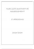 NUR 1208 SUMMATIVE ASSESSMENT 5 VERSIONS 20232024