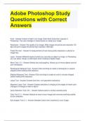 Adobe Photoshop Study Questions with Correct Answers 