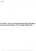 Test Bank for Karch’s Focus on Nursing Pharmacology 9th Edition by Rebecca G. Tucker 9781975180409 Chapter 1-60 Complete Questions and Answers