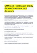 CMN 350 Final Exam Study Guide Questions and Answers 