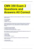 CMN 350 Exam 2 Questions and Answers All Correct 