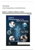 Test Bank for  Gould's Pathophysiology for the Health Professions, 7th Edition (VanMeter 2023), All Chapters  Chapter 1-28, A+ guide.