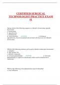 CERTIFIED SURGICAL TECHNOLOGIST PRACTICE EXAM #1