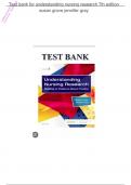 Test bank for understanding nursing research 7th edition susan grove jennifer gray