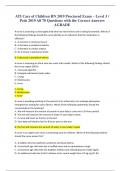 A PACKAGE DEAL FOR NGN ATI RN NURSING CARE OF CHILDREN PROCTORED EXAMS OF 2019/2020/2021/2022AND 2023 VERIFIED SOLUTIS BY EXPERTS 