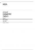 AQA A-level CHEMISTRY Paper 3 JUNE 2023 MARK SCHEME