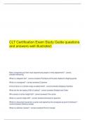  CLT Certification Exam Study Guide questions and answers well illustrated.