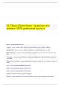  CLT Study Guide Exam 1 questions and answers 100% guaranteed success.