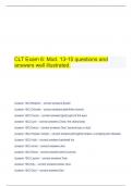  CLT Exam 6: Mod. 13-15 questions and answers well illustrated.