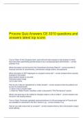  Procore Quiz Answers CE 3310 questions and answers latest top score.