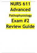 NURS 611 Advanced Pathophysiology Exam #2 Review Guide 2023/2024