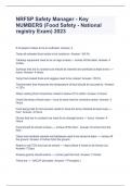 NRFSP (National Registry of Food Safety Professionals ) EXAM PACKAGE DEAL 2024