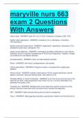 maryville nurs 663  exam 2 Questions  With Answers