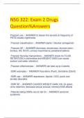 NSG 322: Exam 2 Drugs Question%Answers