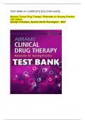 Abrams' Clinical Drug Therapy Rationales for Nursing Practice 12th Edition Geralyn Frandsen Test Bank All Chapters (1-56) |A+ ULTIMATE GUIDE 2024