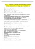 SOCIAL STUDIES GED PRACTICE TEST QUESTIONS WITH CORRECT ANSWERS GRADED TO PASS