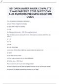 SSI OPEN WATER DIVER COMPLETE EXAM PRACTICE TEST QUESTIONS AND ANSWERS 2023