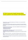  ATI RN Community Health Nursing Study Guide questions and answers well illustrated.