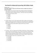 Complete Test Bank Advanced Accounting 15th Edition Hoyle Questions & Answers with rationales (Chapter 1-19)