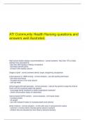    ATI Community Health Nursing questions and answers well illustrated.