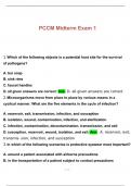 PCCM Midterm Exam 1 Questions and Answers 2023 with complete solution