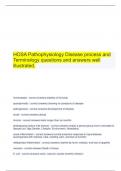  HOSA Pathophysiology Disease process and Terminology questions and answers well illustrated.