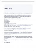 TABC 2023 Exam Questions and Answers