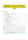 Straighterline Anatomy and Physiology 1 Lab BIO201L Lab 5 Tissues and Skin Quiz 2023