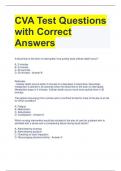 CVA Test Questions with Correct Answers 