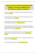 AQA B1 CORE 255 EXAM QUESTIONS AND CORRECT DETAILED ANSWERS WITH RATIONALES|ALREADY GRADED A