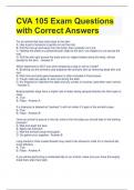 CVA Exam Questions with All Correct Answers 