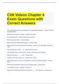 CVA Videos Chapter 4 Exam Questions with Correct Answers 