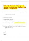 (BOOST YOUR GRADES  FOR 2024 EXAMS)/ WGU C483 Principles of Management  strategic planning comp, Questions and  answers, 100% Accurate.