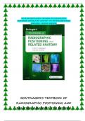 ACTUAL TEST BANK BONTRAGER'S TEXTBOOK OF RADIOGRAPHIC  POSITIONING ANDRELATED ANATOMY 9TH EDITIONLAMPIGNANO 2023/2024 VERIFIED ANSWERS