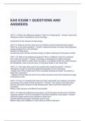 EAS EXAM 1 QUESTIONS AND ANSWERS