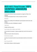 BUS 401 Final Exam 100%  VERIFIED ANSWERS  2023/2024