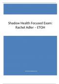 SHADOW Health Focused   EXAMS CORRECTLY ANSWERED / LATEST UPDATE VERSION / GRADED A+