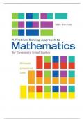 Test Bank For A Problem Solving Approach to Mathematics for Elementary School Teachers, Books a la Carte Edition 12th Edition||ISBN NO:||ISBN NO:||All Chapters||Complete Guide A+